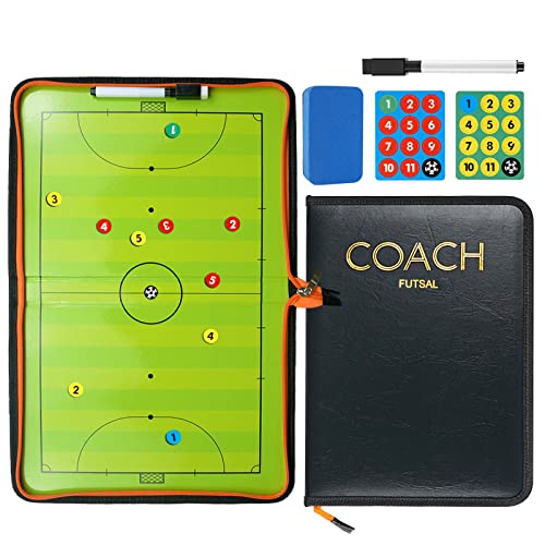 Pure Vie Portable Magnetic Soccer Coaching Board Football Tactics Clipboard | Soccer Strategy Clipboard for Coaches Training and Matches, Dry Erase Whiteboard Football Coach Must Haves with Magnets, Pen - color: 38 Cm X 20 Cm