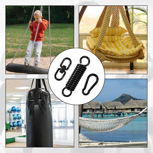 Heavy Bag Spring Punching Bag Hanging Kit with Swivel & 2 Carabiners Hanger