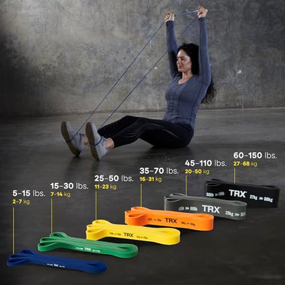TRX Training Strength Band Set, Full-Body Resistance Bands for Home and Gym Use, Resistance Bands for Working Out - size: 25 lbs - 50 lbs
