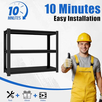 Fish Tank Stand 48" x 18" x 39", 990 lbs Capacity Aquarium Stand with 3 Adjustable Shelves, for 30-40 Gallon Tank, Black