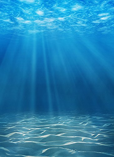 3x5ft Thin Vinyl Photography Background Studio Prop Deep Underwater Blue Ocean Backdrop