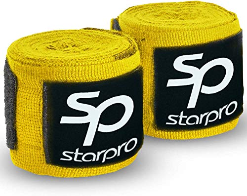 Starpro Boxing Hand Wraps – Mexican Style Wrist Wraps with Thumb Loop – Elastic Hand Wraps for Boxing Kickboxing MMA for Men & Women