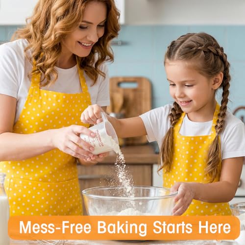 36 Pcs Plastic Measuring Cup Clear Measuring Mug with Spout and Handle Grip Capacity Clear Graduated Pitcher for Kitchen Flour Water Liquids (Red,8 Oz, 1 Cup) - color: Red, size: 8 oz, 1 Cup