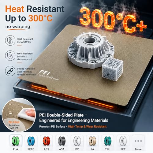 2 Packs 235x235mm Build Plate for Adventurer AD5X/5M/5M Pro, Smooth Diamond PEO +Carbon Fiber PET Spring Steel Flexible PEI Sheet Platform for Ender 3/3 Pro/3S1/3 V2, CR 20/CR 20 Pro, Ender 5/5 Pro - size: 235x235mm-2pcs, style: Black PEO+PET