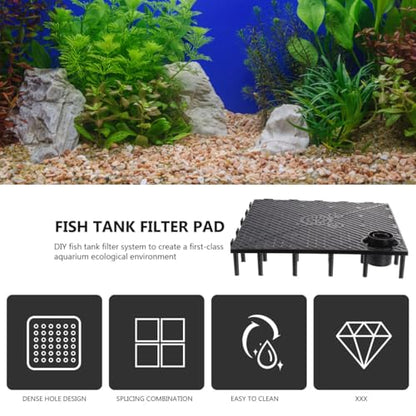 VANZACK 5 Pack Aquarium Filtering Plates 5.70X5.70X0.98In Fish Tank Bottom Filter Plate Divider Board Grid for Undergravel Filter System