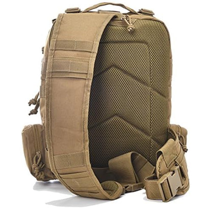 REEBOW GEAR Tactical Sling Bag Single Shoulder Every Day Carry Backpack - color: Style 03-tan