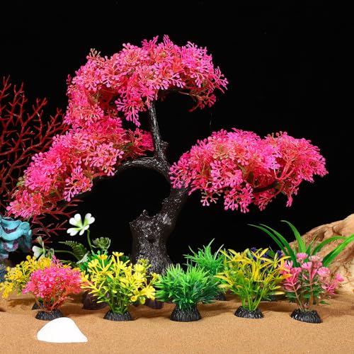 TOYANDONA 10pcs Plastic Fish Tank Plants Realistic Aquarium Decorations for Betta and Low-Maintenance and Versatile Aquarium Decor Underwater Aesthetics