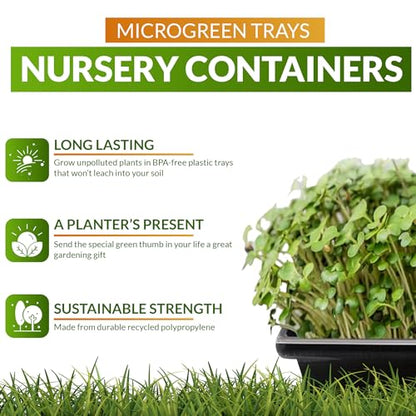 100 PK- 1020 Plant Trays, NO Holes, Heavy Duty