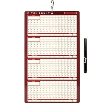 Murray Sporting Goods Baseball Team Colors Dry Erase Coaches Clipboard - style: Maroon