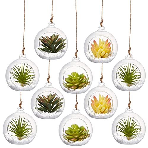 Hanging Glass Candle Holder, Globe Glass Tea Light Holder, Hanging Glass Vase, Flower Plants Terrarium, Glass Orbs Container, Micro Landscape DIY for Home, Office, Wedding (2.36" 24Pcs) - color: 2.36"24pcs