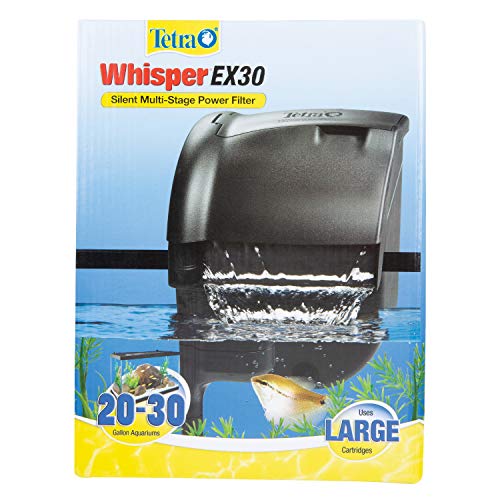 Tetra Whisper EX 30 Filter For 20 To 30 Gallon aquariums, Silent Multi-Stage Filtration, Blacks & Grays - size: 20-30 Gallon