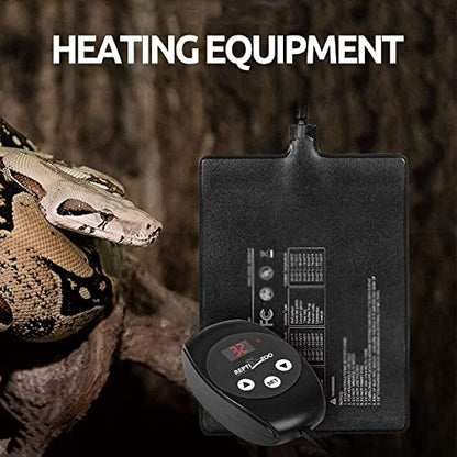 Reptile Heat Mat Reptile Heat Mats, Non-Adhesive Reptile Heating Pad With Temperature Adjustment, Waterproof Under Tank Terrarium Heating Cushion For Snakes For Lizards For Reptiles For Hermit Crab Tu