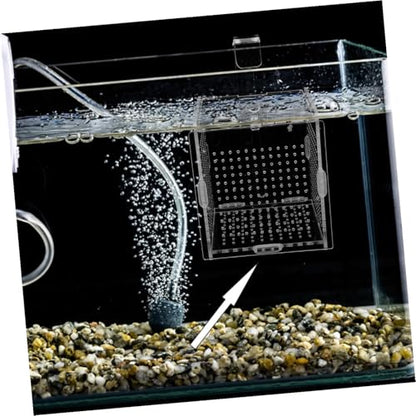 DOITOOL 1set Acrylic Aquarium Isolation Box Cups and Hook Breeding Container for Betta Fish and Shrimp Safe Design for Easy Observation and Feeding