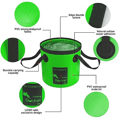 20L Collapsible Bucket 5 Gallon Water Container Folding Water Bucket with Handle Portable Wash Basin