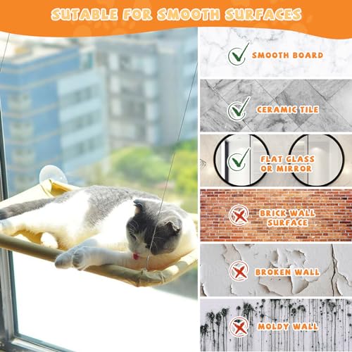4 Pieces Cat Window Perch Suction Cup Powerful Window Bed Seat Replacement Suction Cup Clear PVC Sucker Pads for Cat Hammocks/Window Seat/Perch