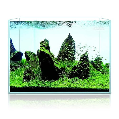 3.5 Gallon Rimless Aquarium, Ultra Clear Low Iron Nano Fish Tank for Betta Shrimp, L15×W5.5×H9.8 Glass Thickness 5mm with EVA Foam Leveling Mat - size: 3.5 Gallons