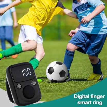 Hand Counter Clicker Portable Hand Finger Counting Clicker - color: Black