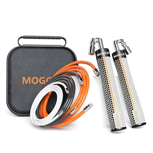 Weighted Jump Rope for Men Women -Interchangeable 1/5lb 1/4lb 1/2lb Heavy jump ropes - 360 Degree Spin - Length Adjustable,Ergonomics Leather Grip Skipping Rope for Fitness Weight Loss & More - color: White
