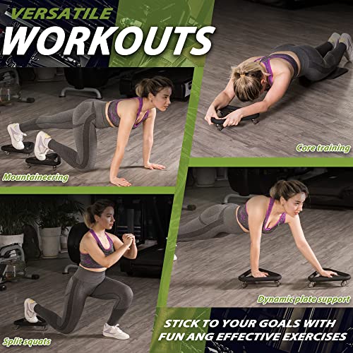 BODY RHYTHM Abdominal & Core Coaster Strength Workout Trainer, Ab Wheel Roller Exercise Machine with Knee Mat for Home Gym Workout Fitness.