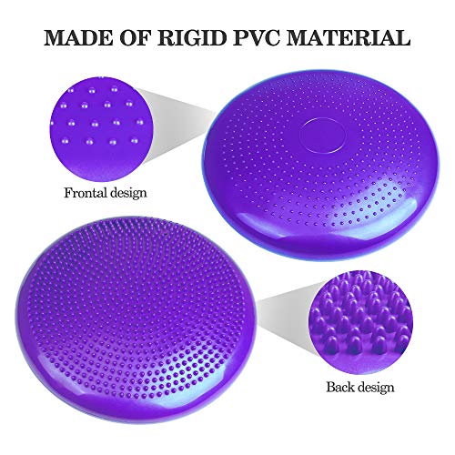 JBM 13" Inflated Stability Wobble Cushion Balance Stability Disc with Pump - Support up to 770lb