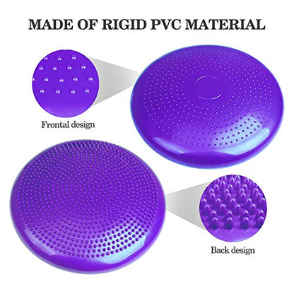 JBM 13" Inflated Stability Wobble Cushion Balance Stability Disc with Pump - Support up to 770lb