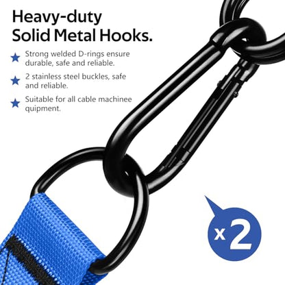 Exercise Handles, Cable Machine Handles for Gym Cable Attachments Training - color: Blue