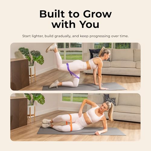 Sunny Health & Fitness 5-Level Resistance Loop Bands for Strength Training | Full-Body Workout, Progressive Exercise, Yoga, Pilates, Recovery, Lightweight, Compact, Carry Bag for Travel