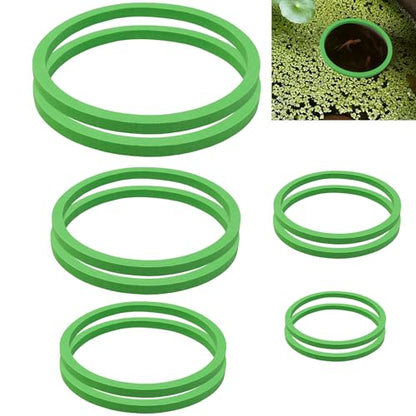 10Pcs Aquarium Floating Plant Rings and Fish Feeding Rings,Aquarium Floating Plant Corral,Floating Plant Rings Keep Your Plants in Place,Can Be Used to Framed and Frameless Aquariums (Green)