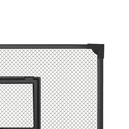 Aquarium Anti Jumping Net with Feeding Window, Cuttable Fish Tank Top Screen Lid Cover for Pet Safety Protection - size: 90x60cm
