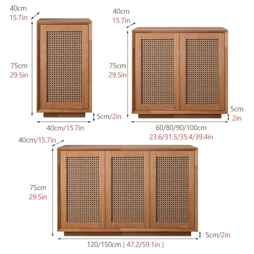 Aquarium Stand, Multi-Functional Retro Fish Tank Stand with Rattan Cabinet Door, Ideal for Living Rooms, Balconies, and Home Offices