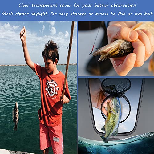 Transparent Top Cover Fishing Bucket, Foldable Fish Bait Bucket, Multifunctional Minnow Bucket, Live Fish Container, Fish Protection Bucket, Outdoor Camping Fishing Bag. - color: Black, size: 4 Gallon