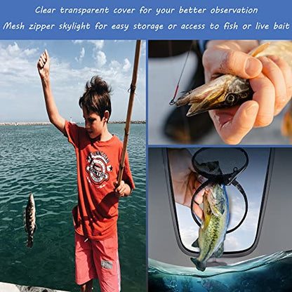 Transparent Top Cover Fishing Bucket, Foldable Fish Bait Bucket, Multifunctional Minnow Bucket, Live Fish Container, Fish Protection Bucket, Outdoor Camping Fishing Bag. - color: Black, size: 4 Gallon