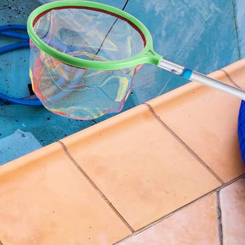 GANAZONO Rainbow Eva Fish Net and Aquarium Mesh, 25cm Nano Fishing Landing Net for Fish Tank Cleaning and Filter, Suitable for Shrimp and Small Aquatic Pets