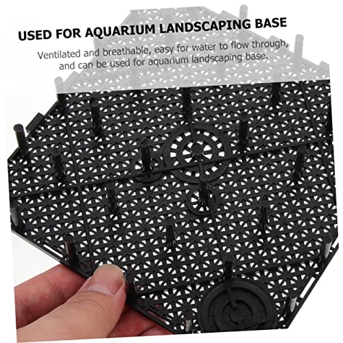 GANAZONO 5pcs Aquarium Isolation Board Fish Tank Divider for Breeding Landscaping Breathable Mesh Panels Black Bottom Plate for Fish Prevention