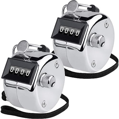 KTRIO Metal Handheld Tally Counter, 4-Digit Mechanical Clicker - style: 2 Pack