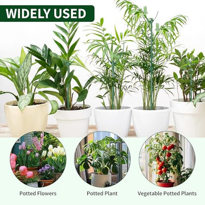10 Pack Stackable Plant Support Stakes - Climbing Support for Indoor & Outdoor Use - Garden Accessories for Monstera, Pothos, Philodendron - Aesthetic Alternative to Moss Poles & Trellises