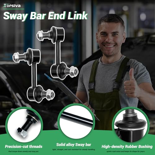 2PCS Rear Stabilizer Sway Bar End Links Fit for Hyundai 2013 2014 2015 2016 2017 2018 Santa Fe Sport (AWD) /Santa Fe XL (AWD) /Santa Fe (AWD), for Kia 2014-2015 Sorento (AWD) K750664 K750665 - size: K750664 K750665