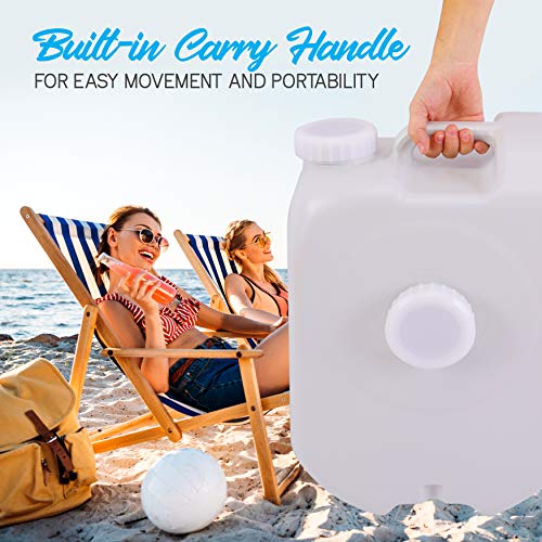 SereneLife 24L Compact Portable Water Tank - Non-toxic Water Container Reservoir W/Carry Handle - For Outdoor Social Events, Work Sites, Camping, Boating, Emergency Preparedness -SLCAWT20 - size: 24 L