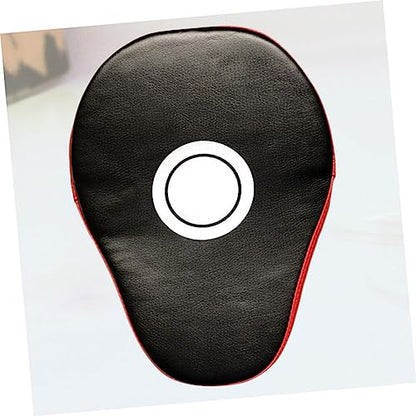 Punch Mitts 1 Pair Black PU Boxing Training Focus Pads for Muay Thai | Moderate Thickness, Strong Resistance, Unique Logo, Simple Atmosphere, Compact Hand-Held Set for Martial Arts Drills