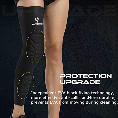 Knee Calf Padded 2 Pack Compression Leg Sleeve Shin Protective Support - size: Large