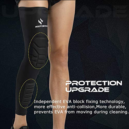 Knee Calf Padded 2 Pack Compression Leg Sleeve Shin Protective Support - size: Large