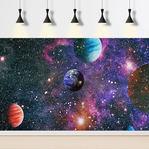 Outer Space Aquarium Background Deep Space Planets Stars Galaxies Space Exploration Terrarium Background Night Sky View Fish Tank Background Outer Space Reptile Habitat Background Vinyl 48x24in