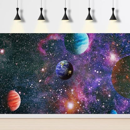 Outer Space Aquarium Background Deep Space Planets Stars Galaxies Space Exploration Terrarium Background Night Sky View Fish Tank Background Outer Space Reptile Habitat Background Vinyl 24x16in