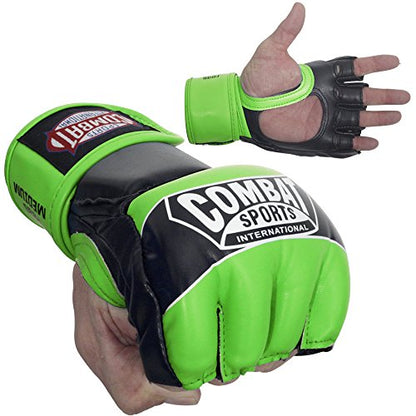 Combat Sports Pro Style Grappling MMA Gloves - color: Blue, size: Youth Large