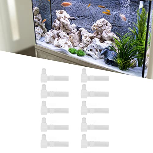 Fafeicy Plastic Hose Joint Elbow Barb Fitting 90 Degree, PP Tube Connector Reducing 10Pcs for Hose Connection, Quick Install for Laboratory Aquarium Food Beverage Use