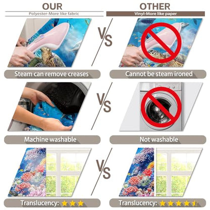 Fabric 7x5ft Under the Sea Backdrop Shark Tropical Ocean Water Underwater World Animals Dolphin Turtle Photography Background Aquarium Coral Party Decorations Photo Props