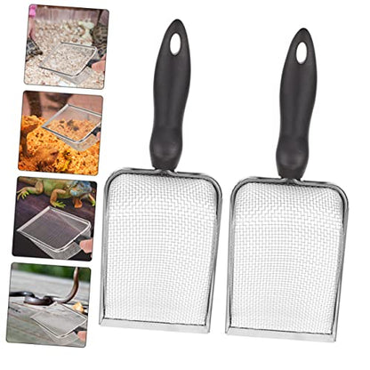 balacoo 2pcs Reptile Litter Scoops Sand Substrate Scoop Shovel for Reptile Terrarium Pet Poop Clean Tool