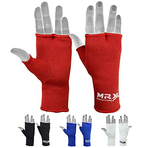 MRX Muay Thai Boxing Inner Gloves Protective Hand Wrap - color: Red, size: Medium