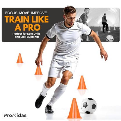 7 Inch (15/30 PCs) Soccer Cones for Training Kids with Mesh Bag - Small Traffic Cones for Sports Training - Flexible Conos for Soccer Practice, Basketball & Football Drills Equipment - style: Orange - 15 Pack