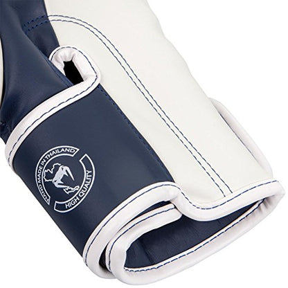 Venum Elite Standup Shin Guards - color: White/Navy Blue, size: X-Large